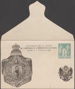 France 1896. Entier, Petite Enveloppe Sage à 5 C. Visite Du Tsar Nikolaï Aleksandrovitch Romanov, Nicolas II - Sobres Transplantados (antes 1995)