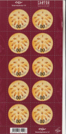 Iceland MNH 2007 Scott #1125 Sheet Of 10 60k Icelandic Leaf Bread Pattern - Christmas - Ungebraucht