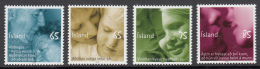 Iceland MNH 2008 Scott #1128-#1131 Set Of 4 Poem By Erla Thorsteindottir, Kisses - Unused Stamps