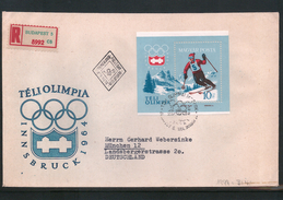 Hungary Michel Block 40 A FDC - Winter 1964: Innsbruck