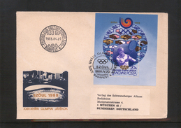 Hungary Michel Block 198 A FDC - Sommer 1988: Seoul