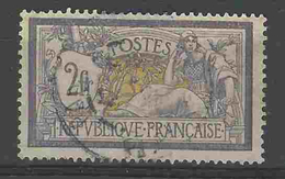 = - Yvert N° 122 - Type Merson 2f Violet Et Jaune - 1900-27 Merson