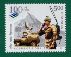 INDIA 2011 - CORPS OF SIGNALS - MNH ** - INDIAN ARMY MILITARY COMMUNICATION - As Scan - Neufs