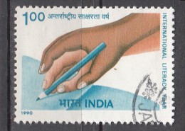 INDIA, 1990, International Literacy Year,  1 V,  FINE USED - Oblitérés