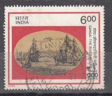 INDIA, 1990, Calcutta Tercentenary, Octorlony Monument, Ships On The River Ganges, Rs 6 Stamp, FINE USED - Oblitérés