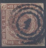 Danemark : N° 4 Oblitéré Année 1854 - Used Stamps