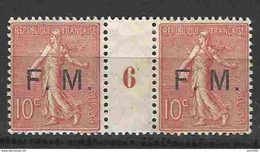 Yvert N° FM 4 - 10c Semeuse Lignée Millésime 6 - Military Postage Stamps