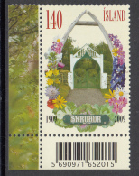 Iceland MNH 2009 Scott #1168 140k Skrudhur Garden Centenary - Nuovi