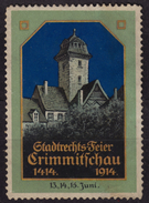 Crimmitschau - FEST 1914 Germany - Cinderella Label Vignette MH - Hotel- & Gaststättengewerbe