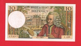 1 Billet De DIX FRANCS 10 Francs ... F.2-1-1969.F - C.455 - 17337 ... - 10 F 1963-1973 ''Voltaire''