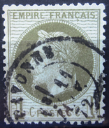 FRANCE           N° 25               OBLITERE - 1863-1870 Napoléon III Lauré