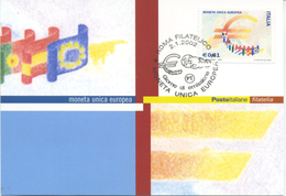 ITALIA - FDC MAXIMUM CARD 2002 - INTRODUZIONE DELL'EURO - SIMBOLO DELL'EURO -  ANNULLO SPECIALE - Maximum Cards