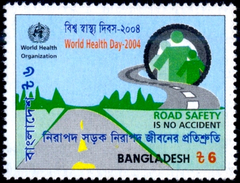 TRANSPORT-ROAD SAFETY-WORLD HEALTH DAY-BANGLADESH-2008-MNH-SCARCE-D4-27 - Other (Earth)