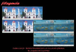 CUBA. BLOQUES DE CUATRO. 2017-01 BICENTENARIO DE LA CIUDAD DE GIBARA - Nuevos