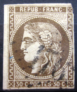 FRANCE           N° 47               OBLITERE - 1870 Bordeaux Printing