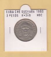 CUBA  3  PESOS  "ERNESTO CHE GUEVARA" Niquel-Acero KM#346  1.990  MBC/VF    DL-7622 - Kuba