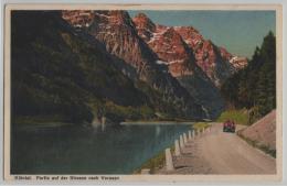 Klöntal - Partie Auf Der Strasse Nach Vorauen Mit Auto Oldtimer - Photo: Schönwetter-Elmer No. 2039 - Elm