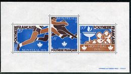 POLYNESIE FRANCAISE - BLOCS & FEUILLETS N°3  * * - JEUX OLYMPIQUE DE MONTREAL 1976 - LUXE - Blokken & Velletjes