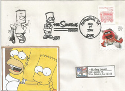 Série Télévisée Américaine The Simpsons, Sur Lettre Adressée En Iowa - Bandes Dessinées