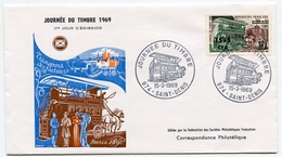 SAINT DENIS 1 IER JOUR JOURNEE DU TIMBRE 1969 - Storia Postale