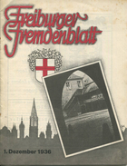 Deutschland - Freiburger Fremdenblatt 1936 - 16 Seiten Mit 7 Abbildungen - Stadtplan - Hotels Und Pensionen Werbung - Reise & Fun