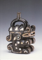 Vase De "démon" à Crête, Terre Cuite Et Coquillage - Mochica, Phase I - Museo Arqueologico Rafael Larco Herrera - Lima - Peru