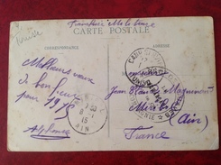 Tunisie Cad CAMP SERVIERE + FM 4e Régiment De Zouaves Sur Cpa Du Camp (pour Miribel) - Storia Postale