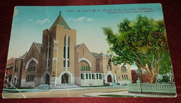 SAN JOSE 1911. ST.PAUL'S M.E. CHURCH SOUTH, ORIGINAL OLD POSTCARD - San Jose