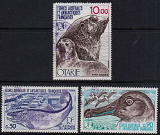 O0046 TAAF (French Antarctic Territories) 1977, SG 123-4  Antarctic Fauna (fish, Seal, Bird), Fine Used - Usados