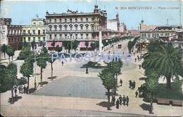 73618 URUGUAY MONTEVIDEO SQUARE PLAZA LIBERTAD TRANVIA TRAMWAY POSTAL POSTCARD - Uruguay