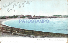 73621 URUGUAY MONTEVIDEO PLAYA Y BALNEARIO DE LOS POCITOS BREAK POSTAL POSTCARD - Uruguay