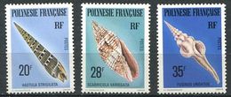 202 POLYNESIE 1979 - Yvert 142/44 - Coquillage - Neuf ** (MNH) Sans Trace De Charniere - Ungebraucht