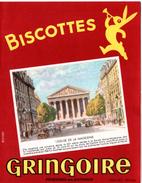 Buvard Biscottes Gringoire - Pithiviers En Gâtinais. Illustration : L'Eglise De La Madeleine à Paris. - Zwieback