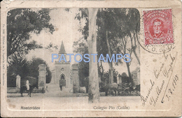 73654 URUGUAY MONTEVIDEO COLEGIO PIO COLON CIRCULATED TO ARGENTINA POSTAL POSTCARD - Uruguay