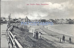 73655 URUGUAY MONTEVIDEO POCITOS PLAYA CIRCULATED TO SWITZERLAND POSTAL POSTCARD - Uruguay