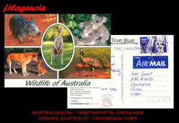 AUSTRALIA & OCEANIA. AUSTRALIA. ENTEROS POSTALES. TARJETA POSTAL CIRCULADA 2016. SYDNEY. AUSTRALIA-CIENFUEGOS. CUBA - Storia Postale