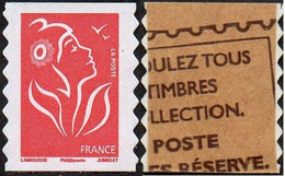 France Adhésif ** N°   49 B Ou 3744 A - Marianne De Lamouche -> Le TVP Rouge -> Phil@poste - Ungebraucht