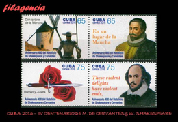 AMERICA. CUBA MINT. 2016 IV CENTENARIO DE WILLIAM SHAKESPEARE & MIGUEL DE CERVANTES - Nuevos