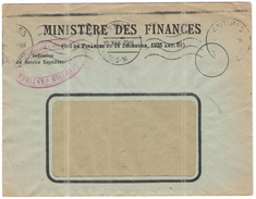 FRANCIA - France - 1945 - Lettre En Franchise - Ministère Des Finances - Viaggiata Da Antibes - Lettres Civiles En Franchise