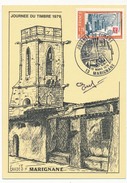 FRANCE => Carte Locale - Journée Du Timbre 1979 - MARIGNANE - Signature Du Dessinateur De La Carte - Día Del Sello