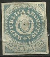 Argentina - 1862 Arms 15c   MH *    Sc 7  (Sold As A Forgery Or Reprint) - Neufs