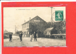 80 OISEMONT Cpa Animée La Gare               6 Dupont Dumas - Oisemont