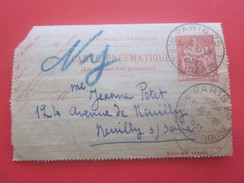 1933 Entiers Postaux  Pneumatique-CAD Horoplan  Paris 75 Pour Neuilly Timbre Faire Défiler Scanns Lire.. - Pneumatiques