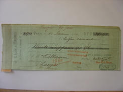 MANDAT LETTRE DE CHANGE CHEQUE Du 1er JUIN 1873 - J. BROOK ET FRERES - TAMPONS - M. ALLIAUME A LANGRES - Lettres De Change