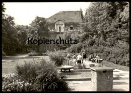 ÄLTERE POSTKARTE BAD GOTTLEUBA KLINIK-SANATORIUM WASSERTRETANLAGE UND STATION 7 DDR BRIEFMARKE X. WELTFEST-SPIELE Kneipp - Bad Gottleuba-Berggiesshuebel