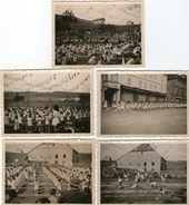 (25)  5  Petites  Photos Originale Morteau Concours De Gymnastique 1946 Jeanne D' Arc De Maiche . 8.5cmX6cm (Bon Etat) - Autres Communes