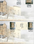 ALAND ISLANDS  -EUROPA 2017- "CASTILLOS - CASTLES - SCHLÖSSER".- DOS  FDC'S : SERIE + GUTTER PAIR - 2017