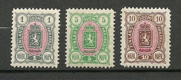 FINLAND FINNLAND 1889/90 Michel 32 - 34 * - Unused Stamps