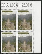 ANDORRA FRANCESA/ ANDORRE FRENCH -EUROPA 2017- "CASTILLOS - CASTLES - CHATEAUX".-  SERIE De 1 V En BLOQUE De 4 - 2017