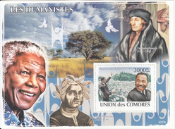 Comores 2008  Martin Luther King  &  Nelson Mandela  MNH  Miniature Sheet  # 93419 - Martin Luther King